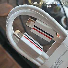 Mua Cáp Sạc Siêu Nhanh Bọc Dù 5A 2 Đầu Type C Phiên Bản Đặc Biệt