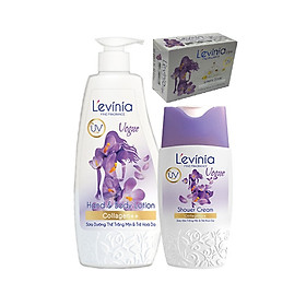 Combo Chăm sóc da : Sữa Tắm 200g, Sữa Dưỡng Thể 250g & Xà Bông 100g L'evinia Trắng Mịn & Trẻ Hóa Da Collagen