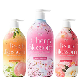 Sữa tắm nước hoa dưỡng trắng da, cấp ẩm Happy Body Wash Hàn Quốc 900g