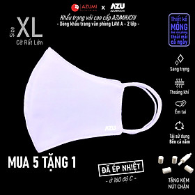 Khẩu trang vải Azumikichi màu đen, khẩu trang thời trang cao cấp sang trọng