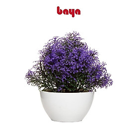 Mua Bình hoa giả  bình hoa nhựa BAYA SIWA trang trí phòng khách  làm quà tặng phong cách trang nhã tinh tế 16cm x 17cm