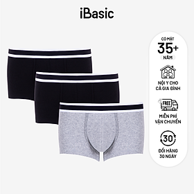 Combo 3 Quần lót nam iBasic phom boxer trunk cotton USA kháng khuẩn - PANM124