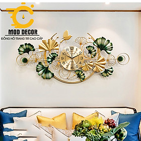 Mua Đồng hồ treo tường kim trôi hoa xanh 2861 cho phòng khách rộng