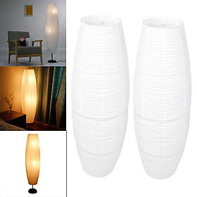 2 Count Rice Paper Standing Floor Lamp Shade for Bedrooms Contemporary