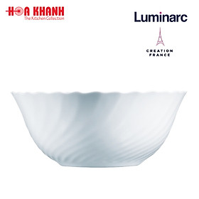 Tô Thủy Tinh Luminarc Diwali Trianon Trắng 18cm đựng thứ ăn, kháng vỡ, cường lực - 1 cái - N3651