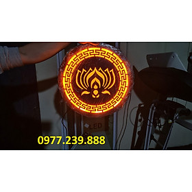 Mua đèn led hoa sen trang trí bàn thờ màu óc chó