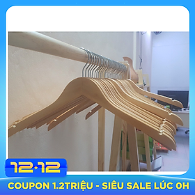 Combo CHỤC móc gỗ treo quần áo KHÔNG THANH NGANG