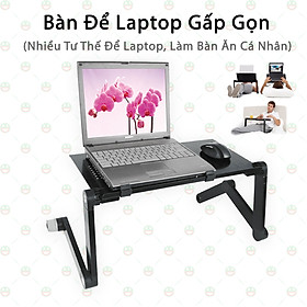 Mua  Độc Đáo  Bàn Laptop Gấp Gọn - Bàn Ăn Bệnh Nhân KhoNCC Hàng Chính Hãng - Thoải Mái Tiện Dụng Sử Dụng Kể Cả Khi Ngồi  Nằm - KDHS-BLTGG-DE (Đen)