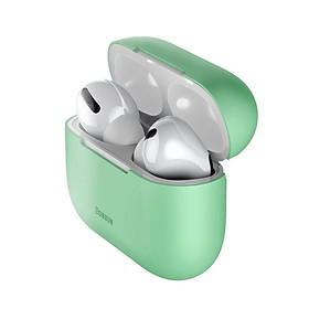 Bao case chống sốc silicon siêu mỏng cho tai nghe Apple Airpods Pro hiệu Baseus Super Thin (Mỏng 0.8mm, bảo vệ toàn diện, vật liệu cao cấp) - Hàng nhập khẩu