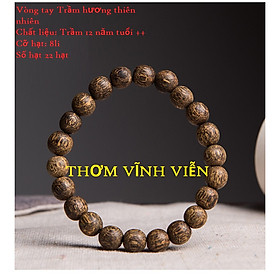 Combo Vòng tay phong thủy Trầm Hương 12 năm tuổi ++, Chất liệu Trầm Thiên nhiên, thơm vĩnh viễn, Kèm Hộp đựng Hoa Hồng lót Nhung lụa