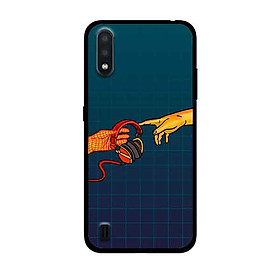 Ốp Lưng in cho Samsung Galaxy A01 Mẫu Bàn Tay Chạm Nhạc - Hàng Chính Hãng