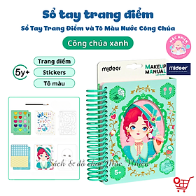 Đồ chơi Sổ Tay Trang Điểm và Tô Màu Nước Công Chúa - Mideer Makeup Manual - Dành cho bé từ 5 tuổi