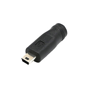 5.5mm x 2.1mm DC Power Supply Female to Mini USB Male Charge Converter Adapter for Cellphone, Tablet, Laptop