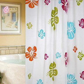 Mua rèm treo nhà tắm có móc treo hoa to - 180x180cm - REM010