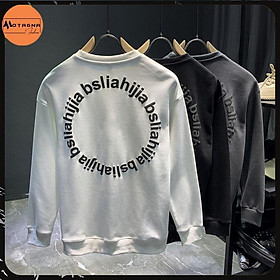 Áo thu đông nam chất mịn, Áo sweater chất đẹp kiểu dáng Hàn Quốc in Vòng chữ mã NZ636