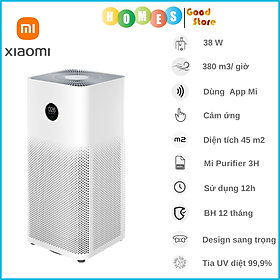 Mua Máy Lọc Không Khí XIAOMI Mi Purifier 3H  Cảm Ứng Khử UV  Kết Nối App  Phù Hợp Không Gian 45 m2 - Hàng Chính Hãng