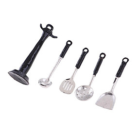 2-6pack 1:12 Dollhouse Miniature Kitchen Metal Cooking Utensils Tools Set