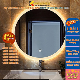 Mua Gương tron để bàn trang điểm treo tường đèn led cảm ứng thông minh kích thướcD60 - guong mirror