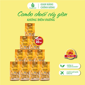 Combo 10 túi Chuối sấy giòn KHÔNG THÊM ĐƯỜNG Nonglamfood túi 150g Banana