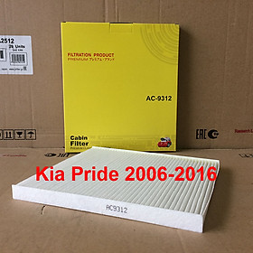 Lọc gió điều hòa AC9312 dành cho Kia Pride 2006, 2007, 2008, 2009, 2010, 2011, 2012, 2013, 2014, 2015, 2016 08790-2E200A