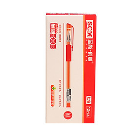 Nơi bán Zhishang·Chuangmei SCM 668 0.5mm classic office bullets gel pen / pen / carbon pen / signature pen pure red 12 sticks - Giá Từ -1đ