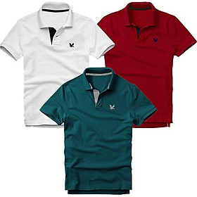 Áo thun nam mẫu mới logo trước ngực, combo 3 áo - đb3qc12