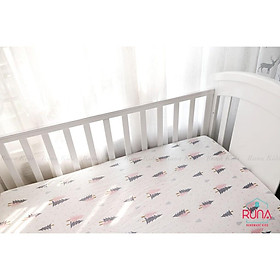 Ga giường bo thun Runa Kids chất liệu Cotton Hàn 100% cao cấp kích thước 1m8x2m