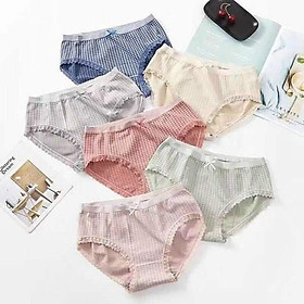 Quần lót kẻ caro cotton nữ cao cấp dễ thương