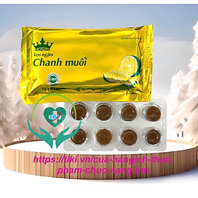 Kẹo ngậm Chanh Muối Kingphar, túi 1 vỉ x 8 viên