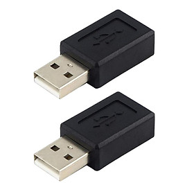2x Micro USB Female to USB2.0 A Male Converter Connector Adapter for Laptop