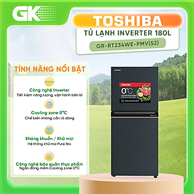 Tủ lạnh Toshiba GR-RT234WE-PMV(52) Inveter 2023 - Hàng Chính Hãng (chỉ giao HCM)