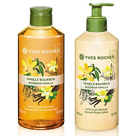 Bộ Gel tắm Yves Rocher 400ml + Dưỡng thể Yves Rocher 390ml - Hương Vani