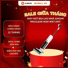 Mua Máy Hút Bụi Lau Nhà Xiaomi Truclean W20 Wet Dry Vacuum | Lực hút mạnh 15.000Pa | Loại Bỏ Bụi Khô & Vết Bẩn Ướt - Hàng Chính Hãng