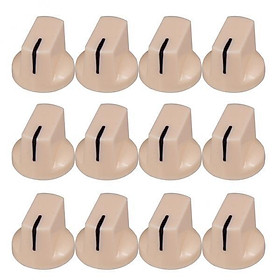 2X 12 Pcs Guitar Speed  Hat Knobs for Electric Guitar Light Yellow