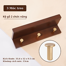 Kệ gỗ treo tường nút treo đồ kim loại Dola Home. Kệ treo đóng đinh dễ sử dụng, treo quần áo, để lọ hoa, đồ dùng gia đình