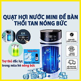 Mua Quạt điều hoà hơi nước mini để bàn  quạt phun sương làm mát nhanh chóng  sạc tích điện công suất cao 18W  6 cấp độ gió  hẹn giờ thông minh-YY01