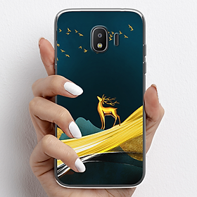 Ốp lưng cho Samsung Galaxy J4 2018, Samsung Galaxy J4 Plus nhựa TPU mẫu Nai vàng