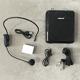 Loa trợ giảng Shuae SM918 - Máy trợ giảng kèm micro cài tai không dây - Kết nối Bluetooth, AUX, USB, SD card, FM - Công suất 15W - Có echo hát karaoke dễ dàng - Pin sạc dung lượng lớn cho thời gian sử dụng lên đến 6h - Hàng nhập khẩu