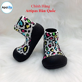 Attipas Animal - Báo Đen/ AT015 - Giày tập đi cho bé trai /bé gái từ 3 - 24 tháng nhập Hàn Quốc: đế mềm, êm chân & chống trượt