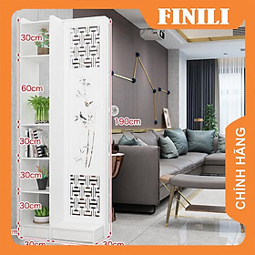 Mua Vách ngăn bình phong  Vách ngăn kệ trang trí chữ vạn cây trúc 3 kích thước TFH59