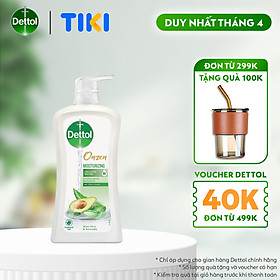 SỮA TẮM DETTOL ONZEN DƯỠNG ẨM LÔ HỘI & BƠ 950G/CHAI