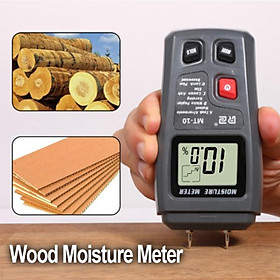 Pin Type Digital Wood Firewood Moisture Meter Wood Log LCD Humidity Conductivity Detector, Range 0-99.9%