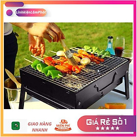 Mua Bếp nướng than hoa Bếp nướng du lịch dã ngoại không khói cao cấp Tặng vỉ nướng