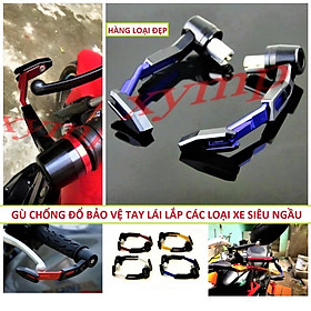 Gù Chống Đổ CNC Thể Thao – Bảo Vệ Tay Lái, Tay Phanh Xe Máy Cực Đẹp , đèn trợ sáng