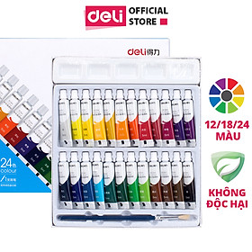 Màu Nước Dạng Tuýp 5Ml Deli - 12 Màu/18 Màu/24 Màu - 73859 / 73860 / 73861