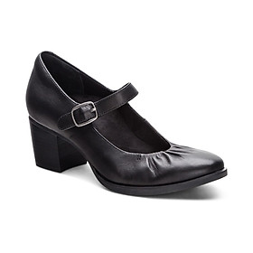 Giày cao gót sức khỏe nữ Aetrex Sara Black - Giày lười gót cao 6p, đế đệm giảm đau chân