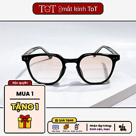 MUA 1 TẶNG 1 Kính mát nam nữ  TOTEYEWEAR mắt kính mát gọng kính loại. nhựa màu sắc thời trang TOT014