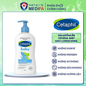 Sữa dưỡng ẩm cho bé Cetaphil Baby Daily Lotion 400ml, dịu nhẹ cung cấp độ ẩm, nuôi dưỡng làn da mềm mịn cho bé