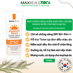 Kem chống nắng MAXBEAU Toning White Sunscreen Chống Nắng Chăm Sóc Da Dưỡng Da Dưỡng Ẩm 70ml