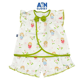 Bộ quần áo Ngắn bé gái họa tiết Baby Girl cotton - AICDBGZ0S7QE - AIN Closet